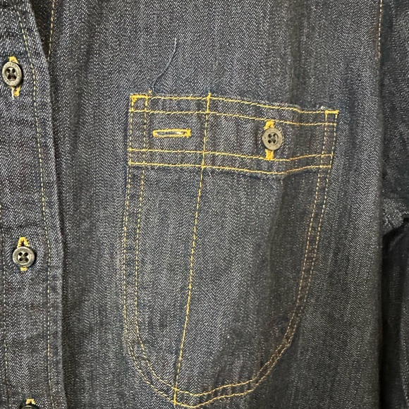 Lauren Ralph Lauren Blue Denim Button-Up Shirt - Picture 3 of 7